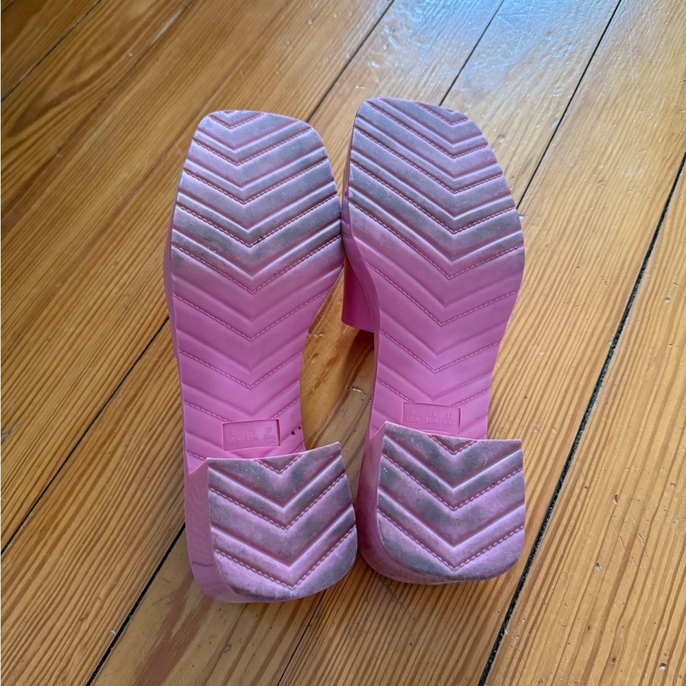 Pink Women's Slide Sandals - Picture 3 of 4